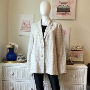 Madewell linen blend blazer XL